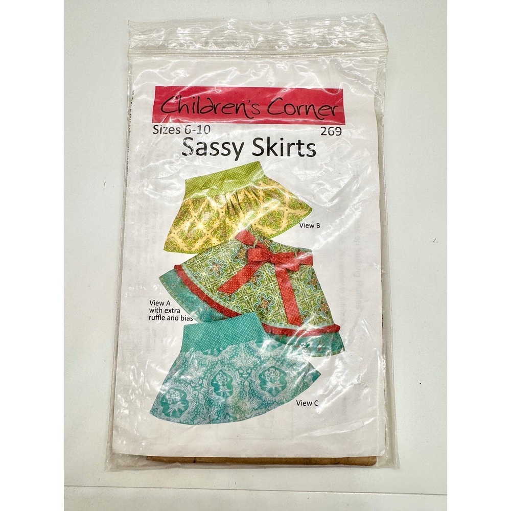 Childrens Corner 269 Sassy Skirts Sewing Pattern Susan Whitman Sizes 6-10 VTG